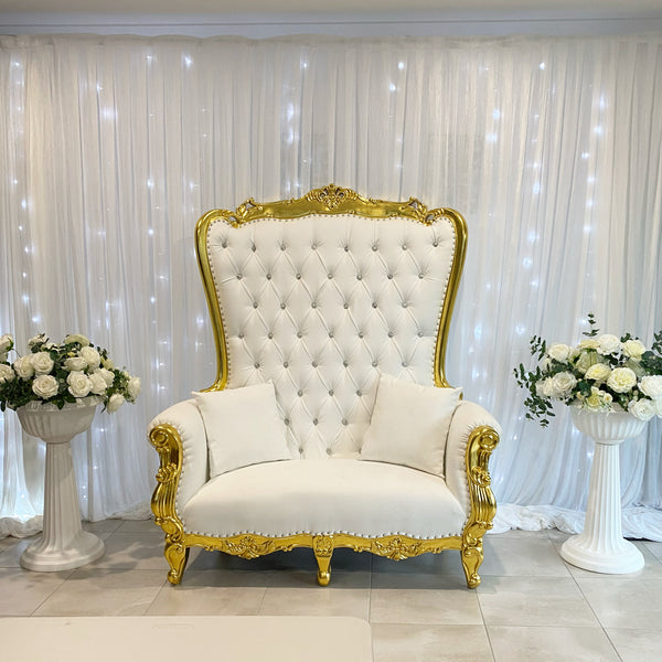 Light Pink or White drapes backdrop with fairy light