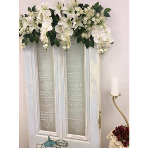 White Lily and orchid floral arrangement (70cmL)
