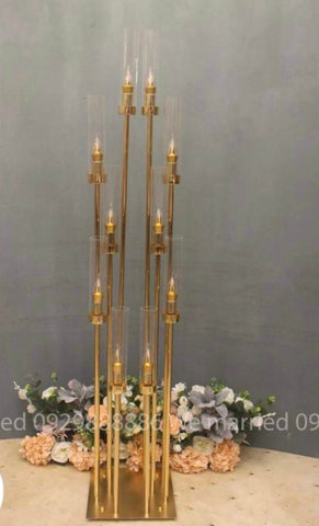 gold candles stand