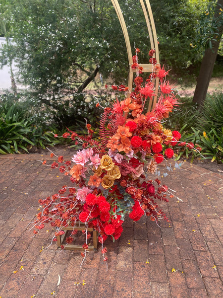 Flower arrangement- red & orange