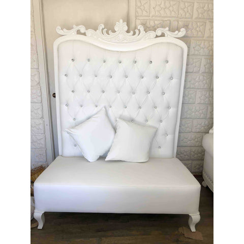 White wooden double throne chair - Set 5
