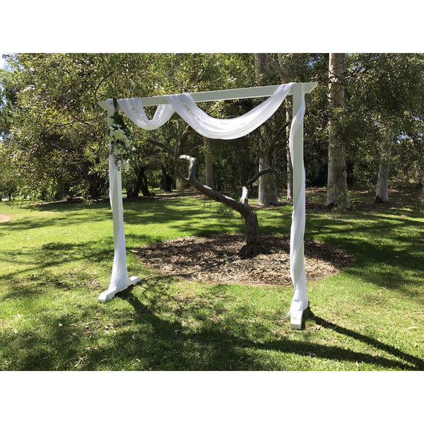 Large white wooden arbour ( 2 posts)