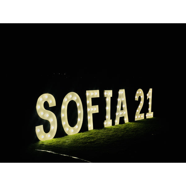 3.5ft light up letter available from A->Z