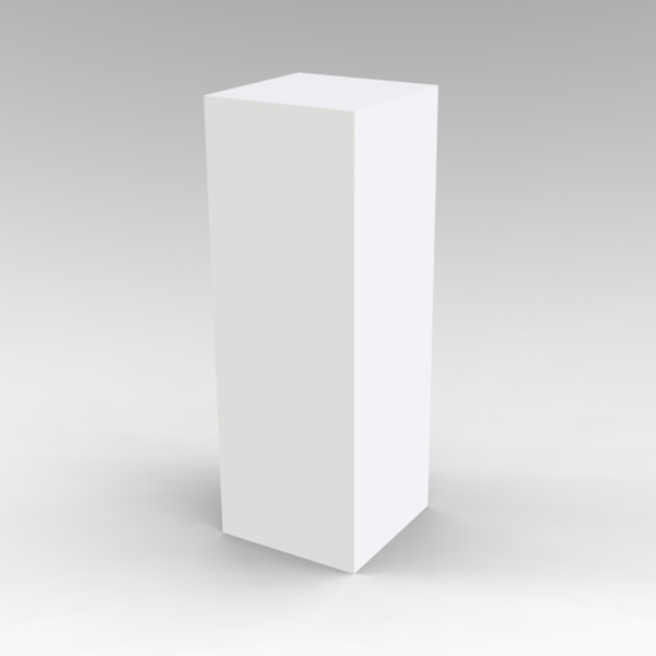 White square plinth
