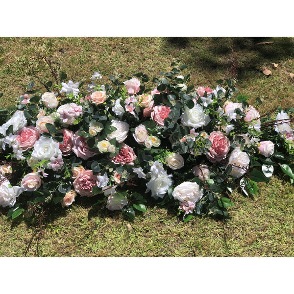 Light pink & white arbour flowers arrangement set